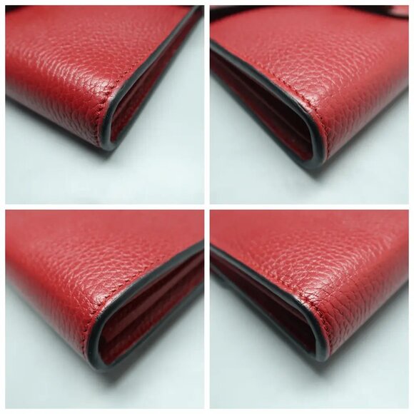 GUCCI Dionysus Chain Wallet Red Leather Shoulder Bag 801-021025 - Picture 5 of 12